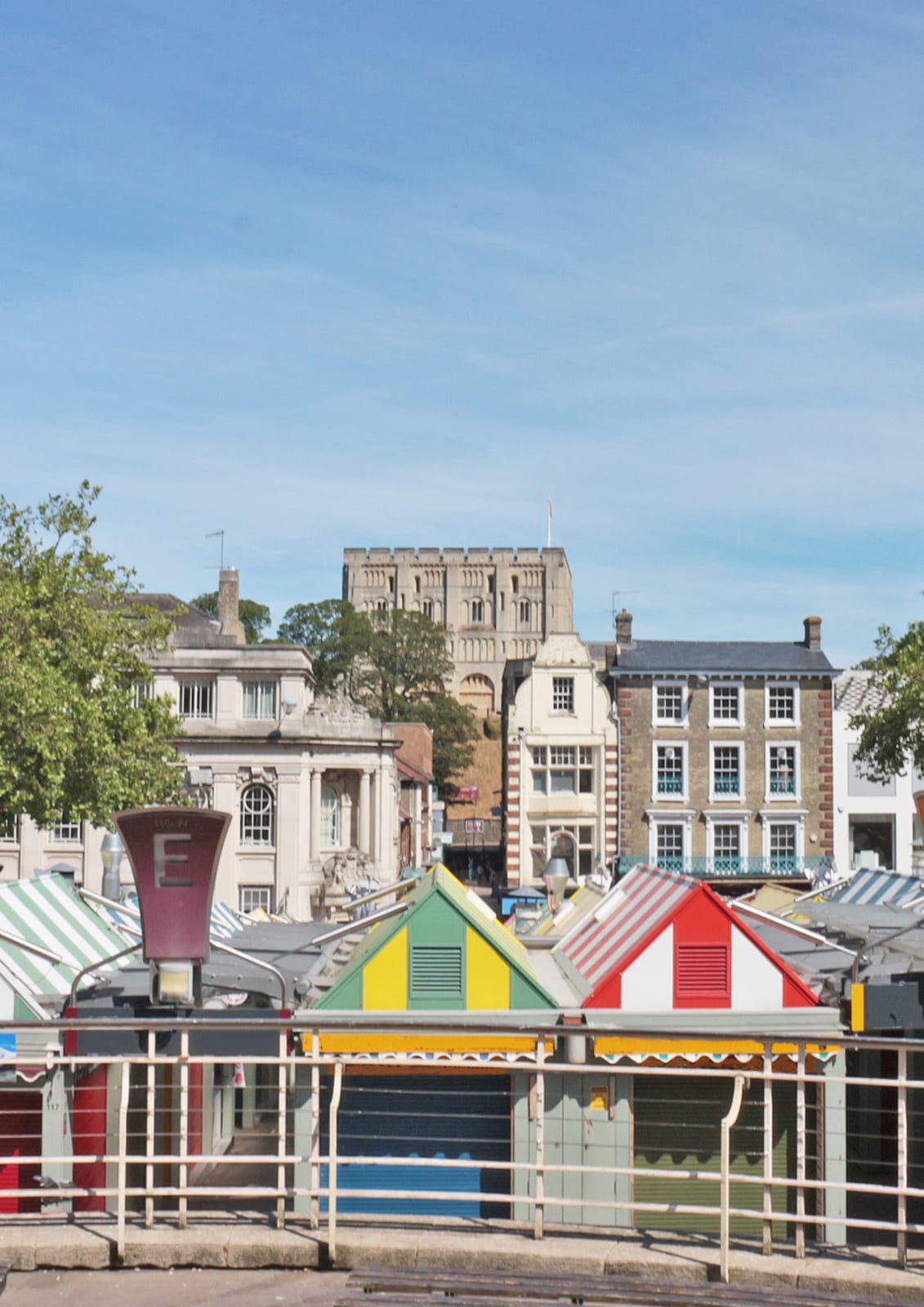 Norwich Market below the Norman castle keep