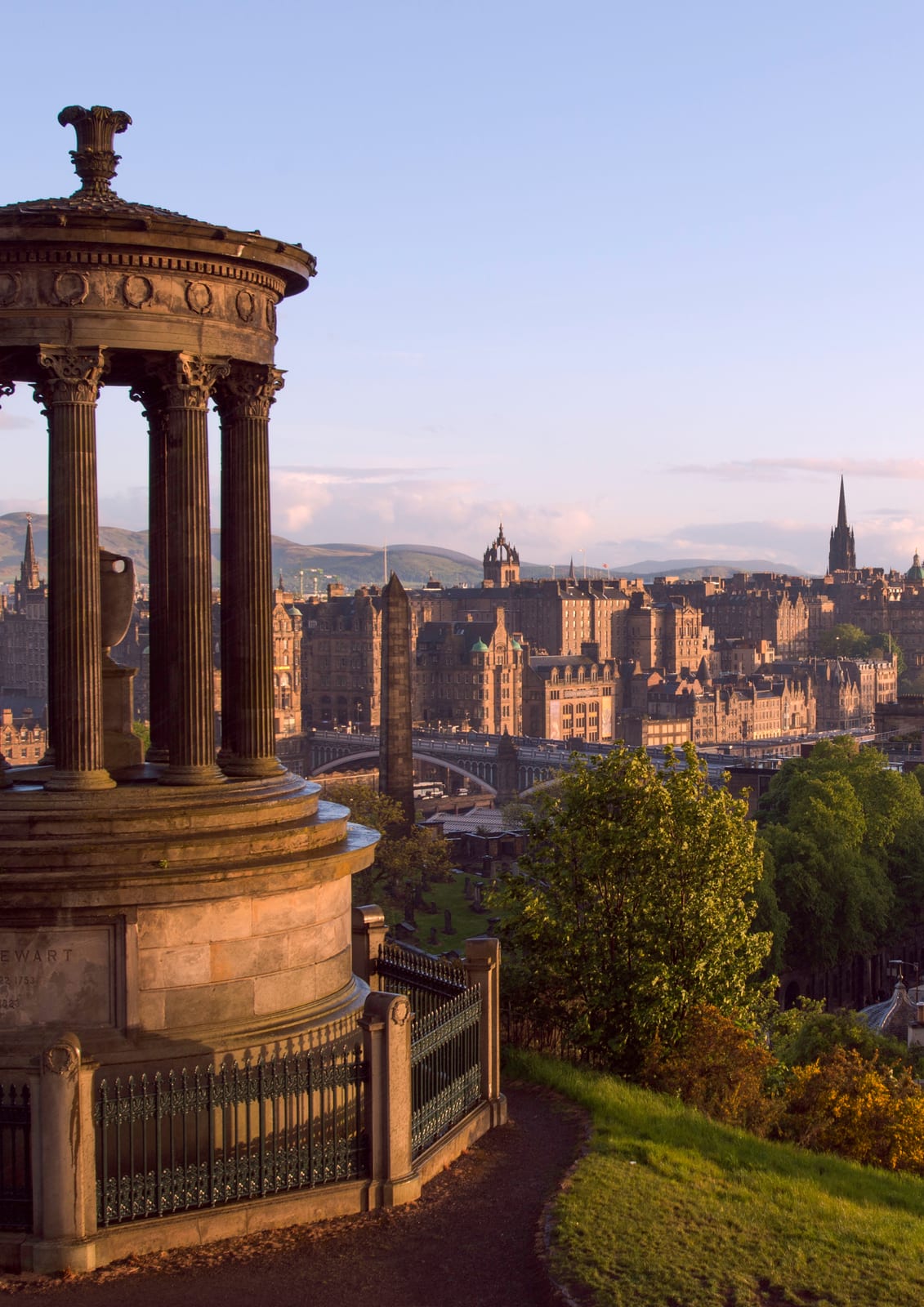 The Dugald Stewart Monument on Calton Hill